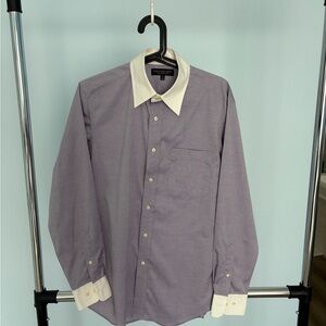 Brooks Brothers Purple and White Dress Shirt Classic Style